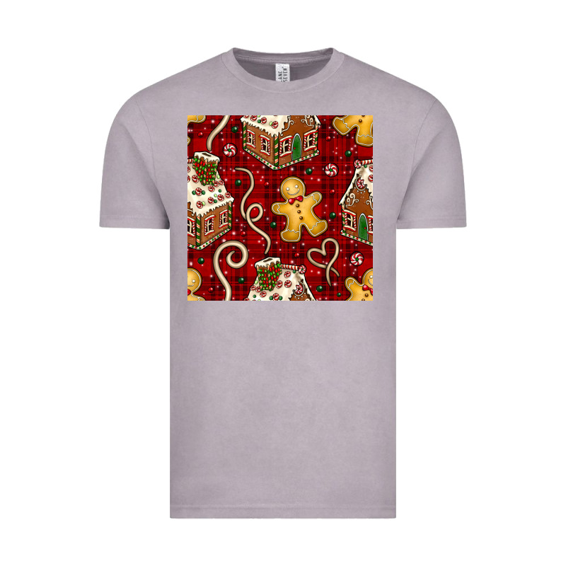 Christmas Gingerbread Cookie House Seamless Pattern Vintage Tee by BundleAndBundleShop | Teevron