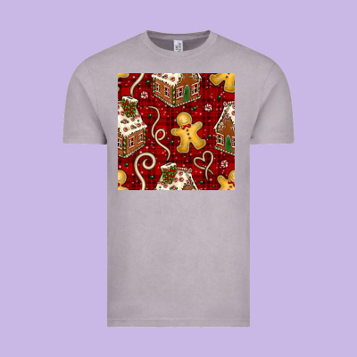 Christmas Gingerbread Cookie House Seamless Pattern Vintage Tee Designed By Bundleandbundleshop