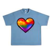 Pebble Blue pride heart Urban Heavy Tee - JahusDesignShop