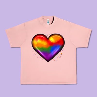 Pride Heart Urban Heavy Tee Designed By Jahusdesignshop