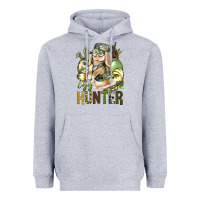Heather Grey Egg Hunter Heavyweight Hoodie - BundleAndBundleShop