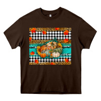 Chocolate Brown Fall Pumpkins Heavy Core Tee - RanaPortraitStore