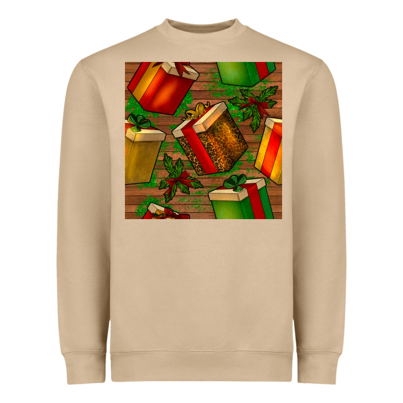 Christmas Gift Box Seamless Pattern Heavyweight Sweatshirt by BundleAndBundleShop | Teevron