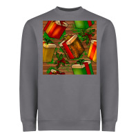 Storm christmas gift box seamless pattern Heavyweight Sweatshirt - BundleAndBundleShop