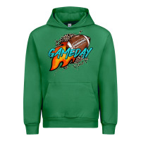 Emerald Game day leopard fire and ball Urban Hoodie - HowdyJamesFarm