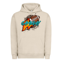 Pigment French Oak Game day leopard fire and ball Urban Hoodie - HowdyJamesFarm