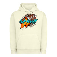 Pigment Pistachio Game day leopard fire and ball Urban Hoodie - HowdyJamesFarm