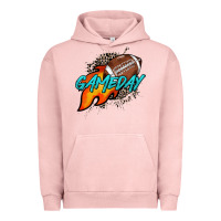 Pigment Salmon Game day leopard fire and ball Urban Hoodie - HowdyJamesFarm