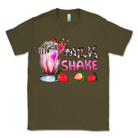 Army Green milkshake with strawberry Classic Tee - AdoDesignShop