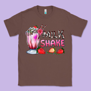 Milkshake With Strawberry Classic Tee Designed By Adodesignshop