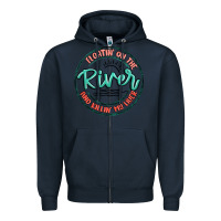 Navy floatin on the river killin my liver Zipper Hoodie - MaliasSmallBusiness