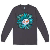 Smoke cute snowman winter sunflower Long Sleeve Tee - Jasminsmagicworld