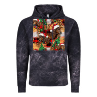 Cloud Black christmas horse leopard tartan Vintage Hoodie - FaDigitalArtStudio