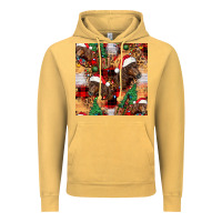 Vintage Mustard christmas horse leopard tartan Vintage Hoodie - FaDigitalArtStudio