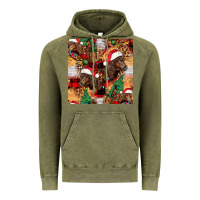 Vintage Olive christmas horse leopard tartan Vintage Hoodie - FaDigitalArtStudio