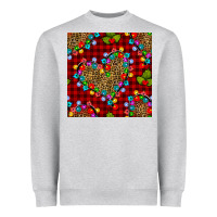 Heather Grey christmas lights and leopard hearts seamless pattern Heavyweight Sweatshirt - BundleAndBundleShop