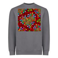 Storm christmas lights and leopard hearts seamless pattern Heavyweight Sweatshirt - BundleAndBundleShop