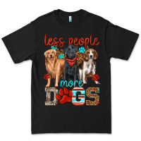 Black less people more dogs Premium Tee - texasbilliewilder