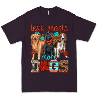 Plum less people more dogs Premium Tee - texasbilliewilder