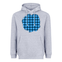 Heather Grey Winter Tartan Patch Heavyweight Hoodie - BundleAndBundleShop