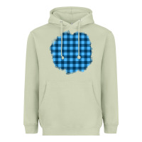 Matcha Winter Tartan Patch Heavyweight Hoodie - BundleAndBundleShop