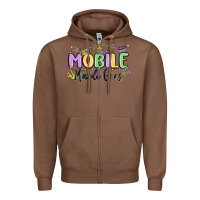 Chestnut mobile mardi gras Zipper Hoodie - MaliasSmallBusiness