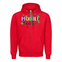 Red mobile mardi gras Zipper Hoodie - MaliasSmallBusiness