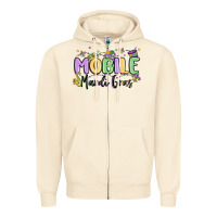 Sandshell mobile mardi gras Zipper Hoodie - MaliasSmallBusiness
