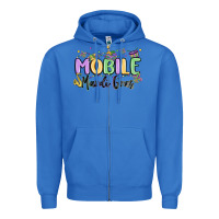 True Royal mobile mardi gras Zipper Hoodie - MaliasSmallBusiness
