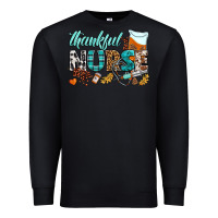 Black thankful nurse Premium Sweatshirt - BundleAndBundleShop