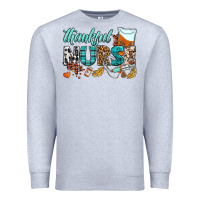 Heather Grey thankful nurse Premium Sweatshirt - BundleAndBundleShop