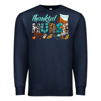 Navy thankful nurse Premium Sweatshirt - BundleAndBundleShop