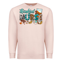 Pale Pink thankful nurse Premium Sweatshirt - BundleAndBundleShop