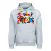 Heather Grey Lacrosse coffee cups Urban Hoodie - HowdyJamesFarm