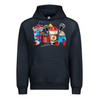 Navy Lacrosse coffee cups Urban Hoodie - HowdyJamesFarm