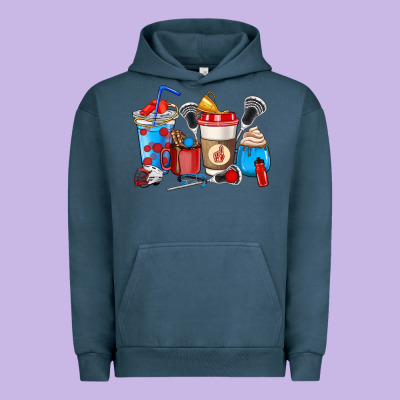 Lacrosse Coffee Cups Urban Hoodie Designed By Howdyjamesfarm