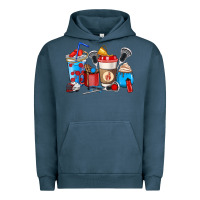 Pigment Midnight Navy Lacrosse coffee cups Urban Hoodie - HowdyJamesFarm