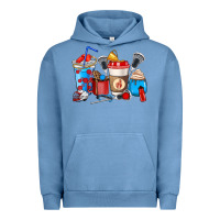 Pigment Pebble Blue Lacrosse coffee cups Urban Hoodie - HowdyJamesFarm