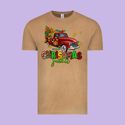 Christmas Junkie Vintage Tee Designed By Adodesignshop