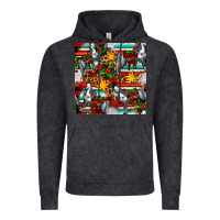 Vintage Black christmas horse leopard tartan Vintage Hoodie - FaDigitalArtStudio
