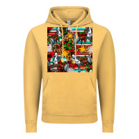 Vintage Mustard christmas horse leopard tartan Vintage Hoodie - FaDigitalArtStudio