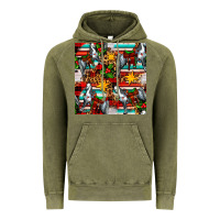 Vintage Olive christmas horse leopard tartan Vintage Hoodie - FaDigitalArtStudio
