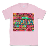 Bubblegum Pink mama with tie dye and flowers Classic Tee - Artiststas