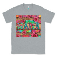 Heather Grey mama with tie dye and flowers Classic Tee - Artiststas