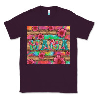 Plum mama with tie dye and flowers Classic Tee - Artiststas