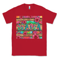 Red mama with tie dye and flowers Classic Tee - Artiststas
