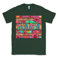 Sports Green mama with tie dye and flowers Classic Tee - Artiststas