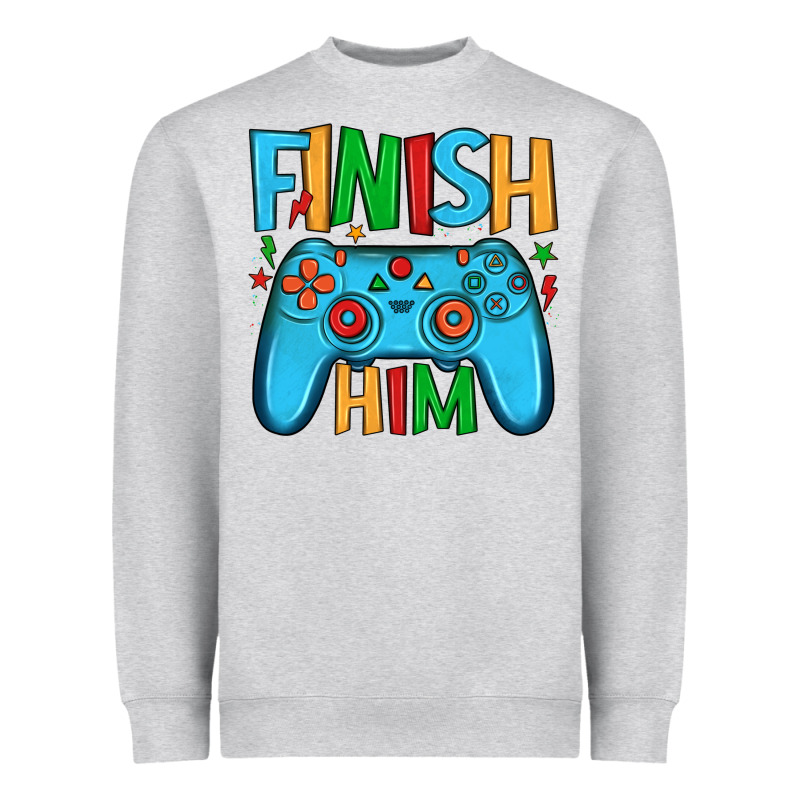 Finish Him Heavyweight Sweatshirt by JahusDesignShop | Teevron