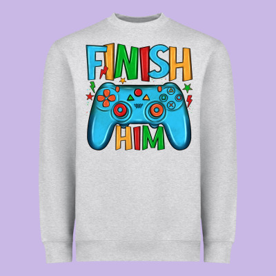Finish Him Heavyweight Sweatshirt Designed By Jahusdesignshop