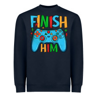Navy finish him Heavyweight Sweatshirt - JahusDesignShop